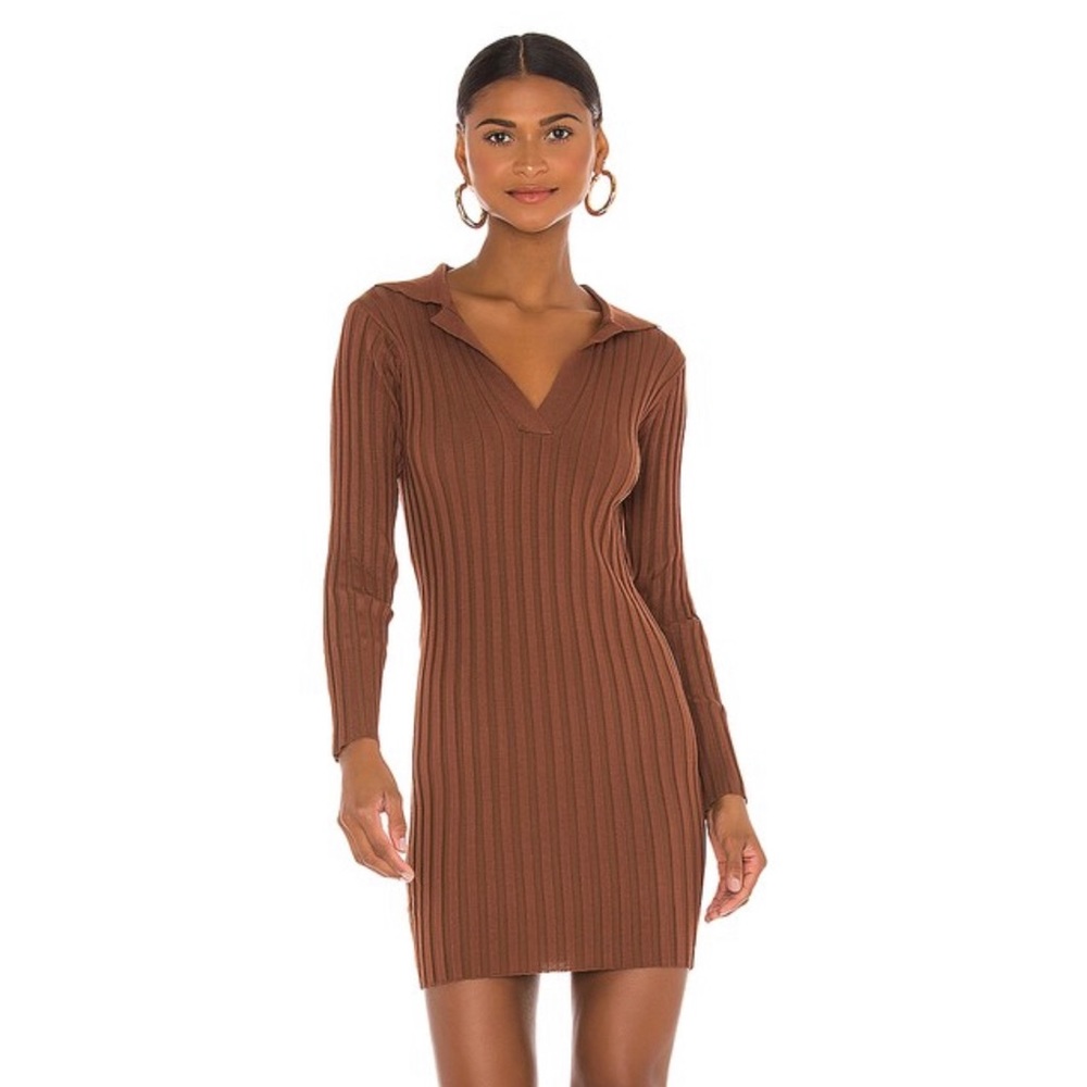 Tularosa Valen Mini Dress in Chocolate